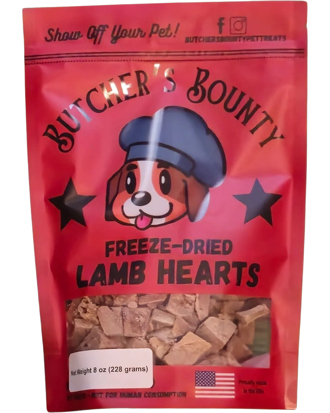 Freeze-dried lamb heart treats – rich, single-ingredient snack for pets