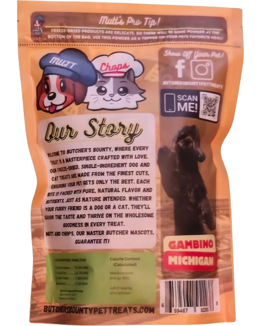 Turkey heart ingredient label and guaranteed analysis – nothing added